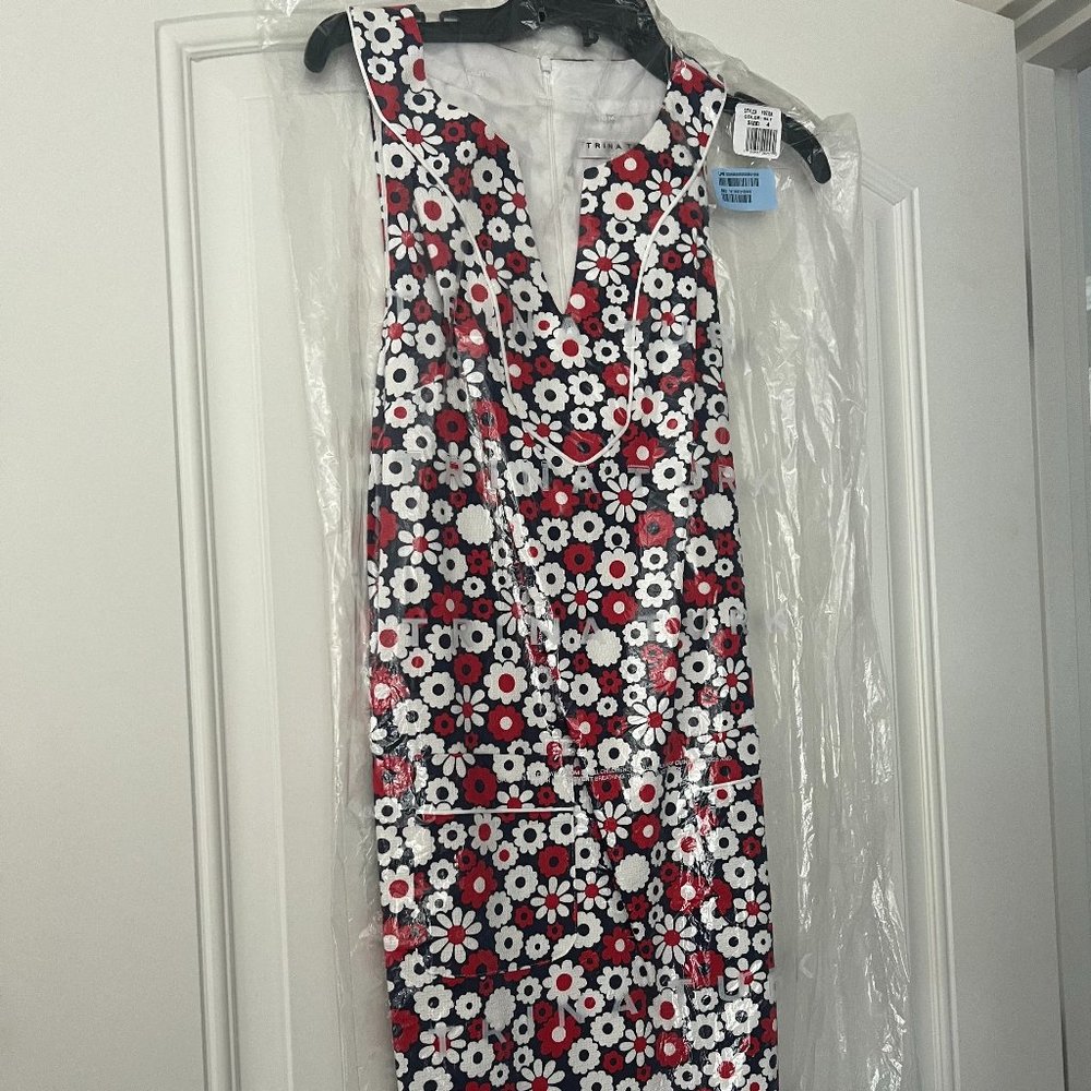 New Trina Turk Sheath floral Midi Dress